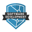 image of blue badge awarded from Eleven Fifty Academy for Software Development